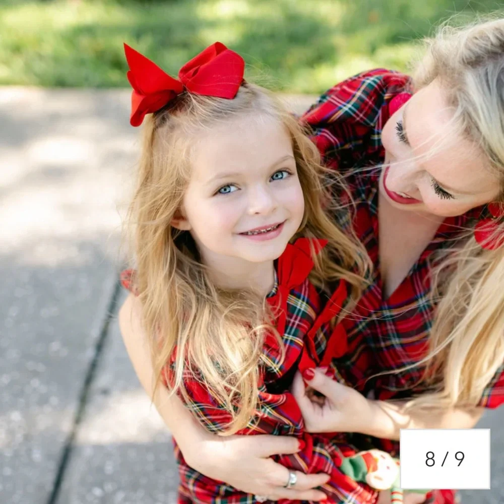 Christmas Plaid Red Coco Dress Holiday Matching